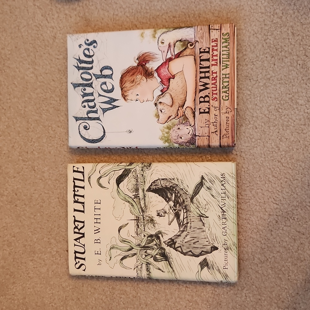 BOOK - SET of 2 E.B.WHITE CHARLOTTE'S WEB & STUART LITTLE